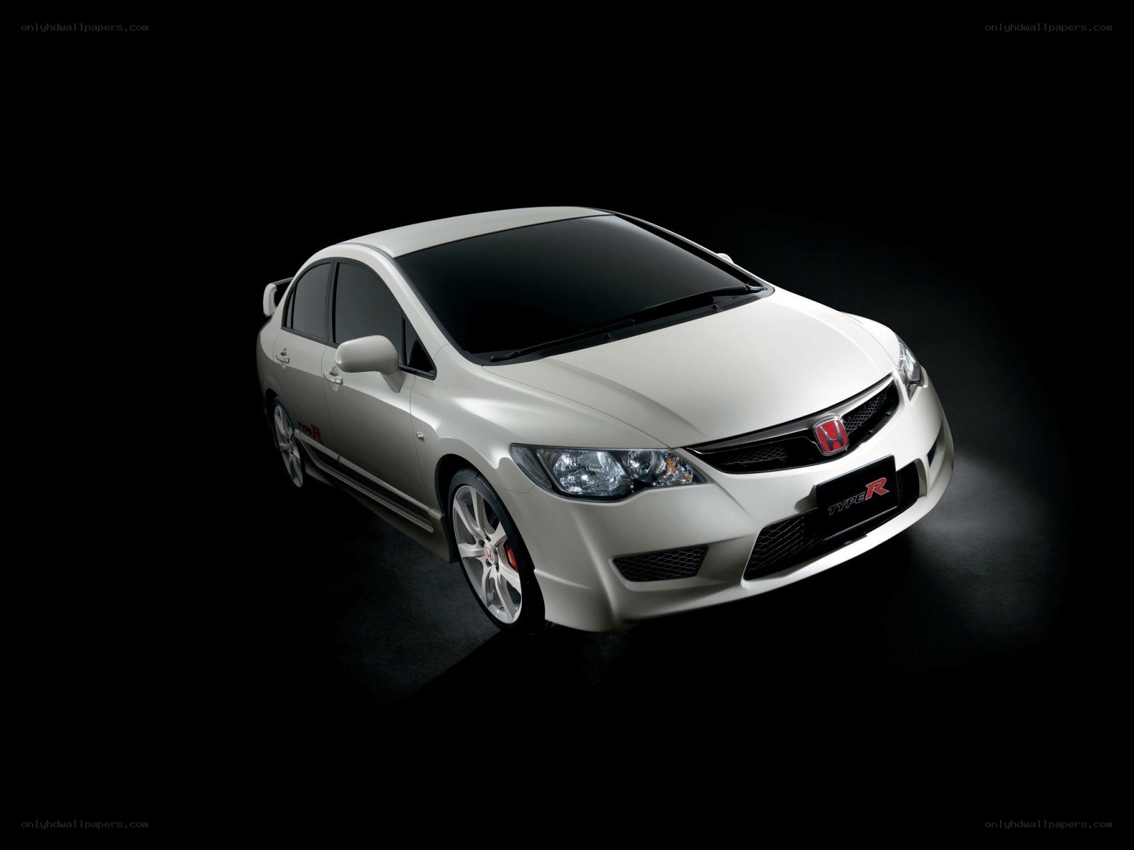 White Honda Civic Type R