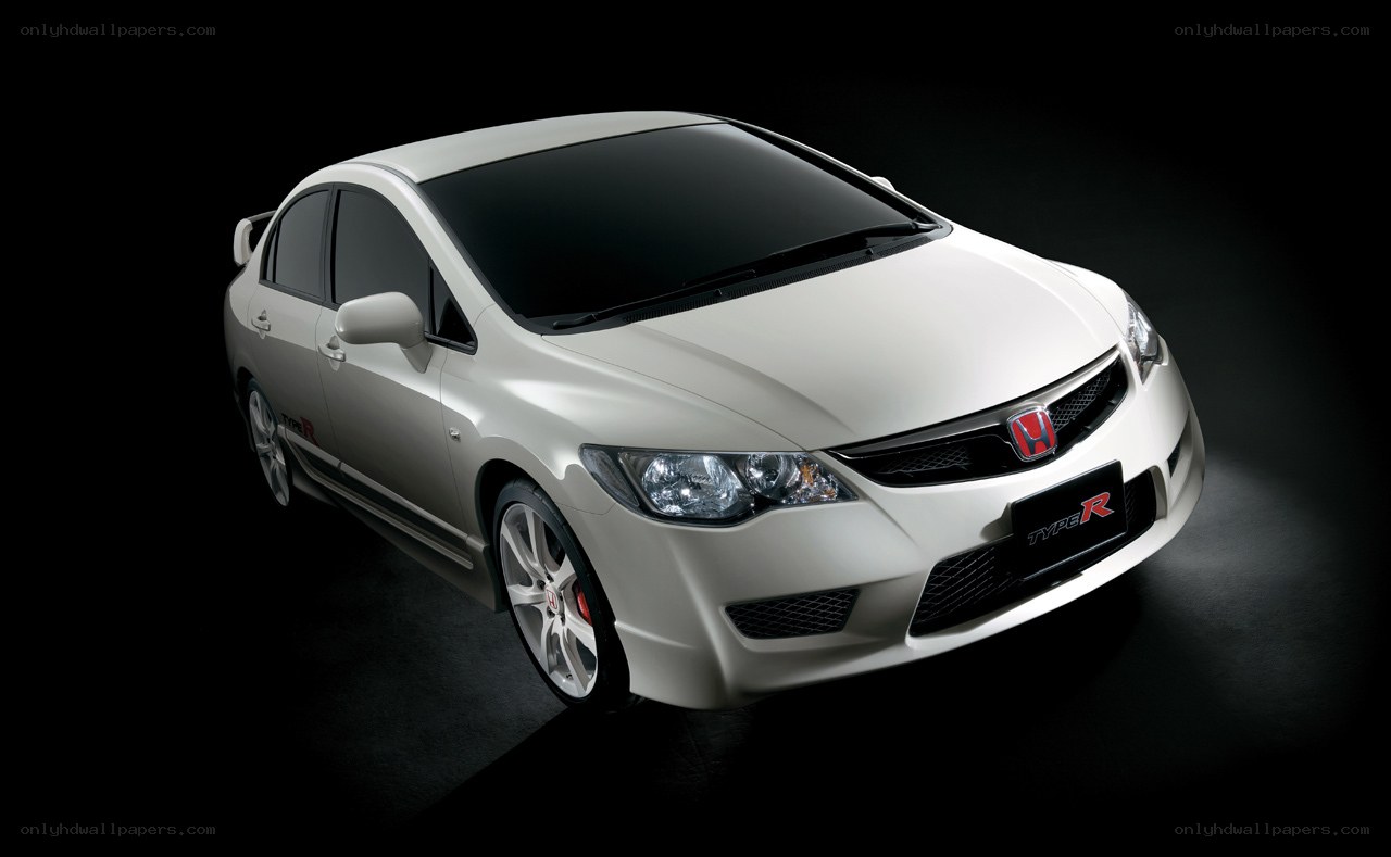 White Honda Civic Type R