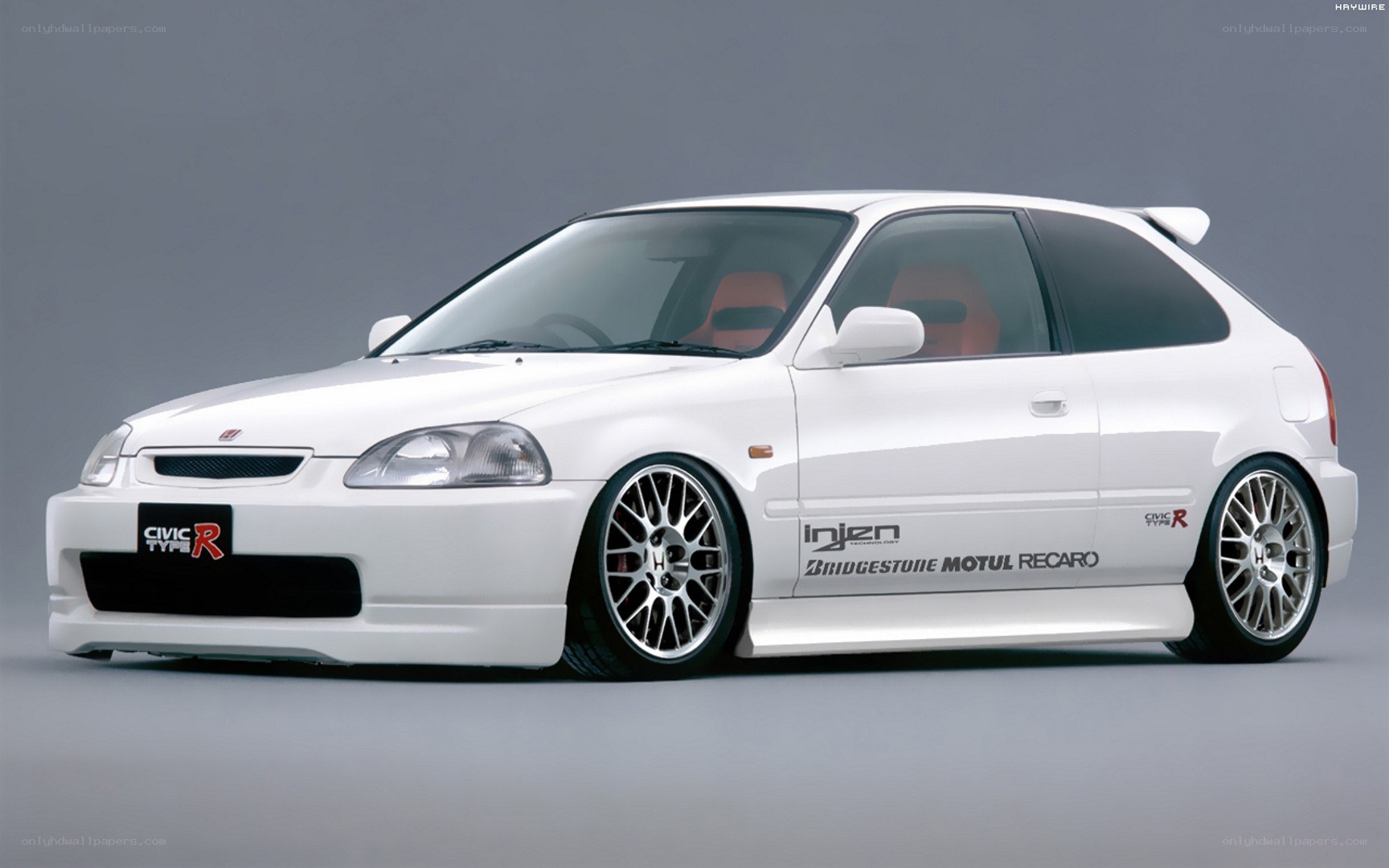 White Honda Civic Type R