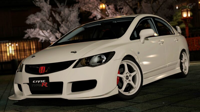 White Honda Civic Type R