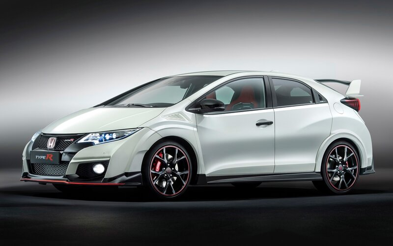 White Honda Civic Type R — Dramatic, Photograph, Car, Wheels