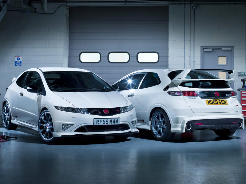 White Honda Civic Type R — Dramatic, Photograph