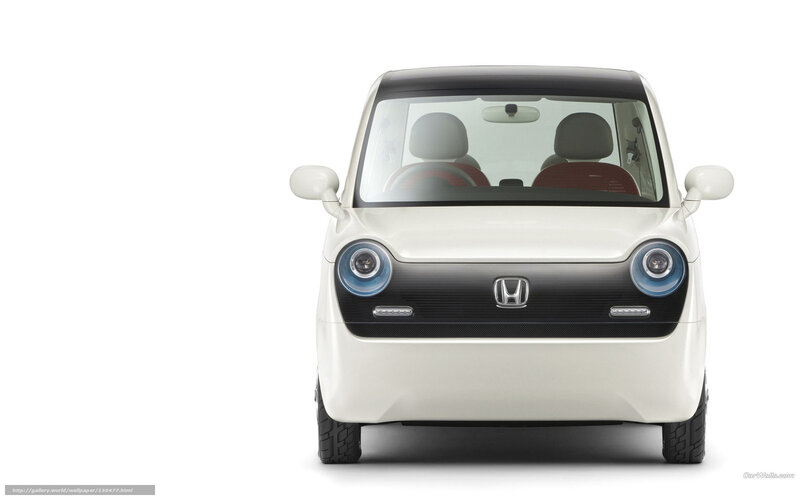 White Honda Concept Car — Neutral, Photograph, Headlights