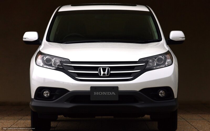 White Honda CR-V front view