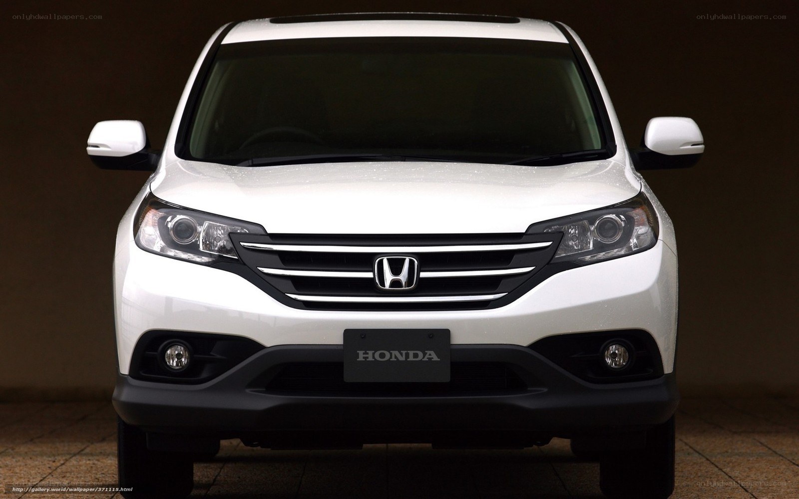 White Honda CR-V front view