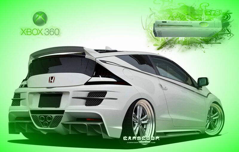 White Honda CR-Z — Green