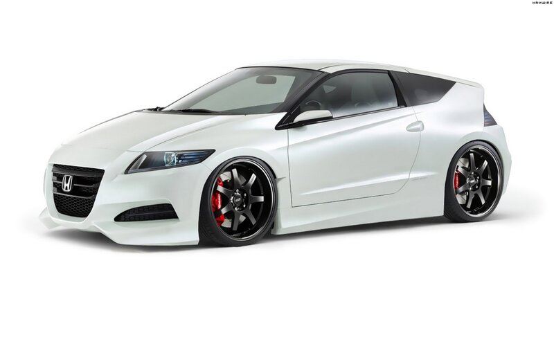 white honda cr-z sports car