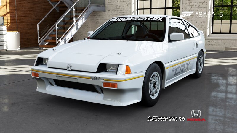 White Honda CRX Car