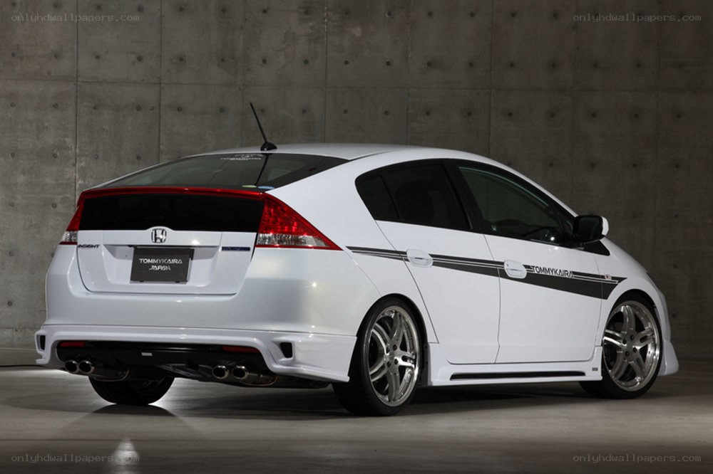 white honda insight car