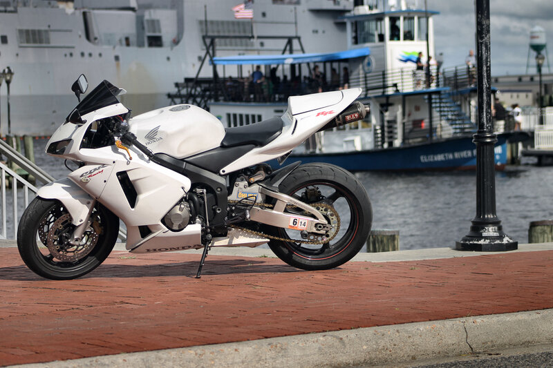 White Honda Motorcycle — Calm