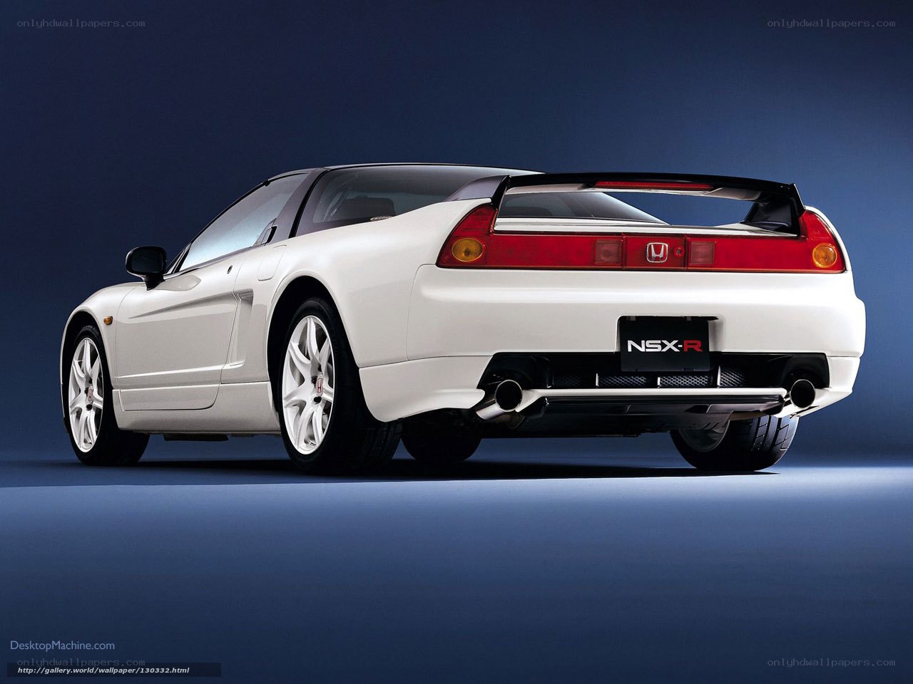 White Honda NSX-R sports car