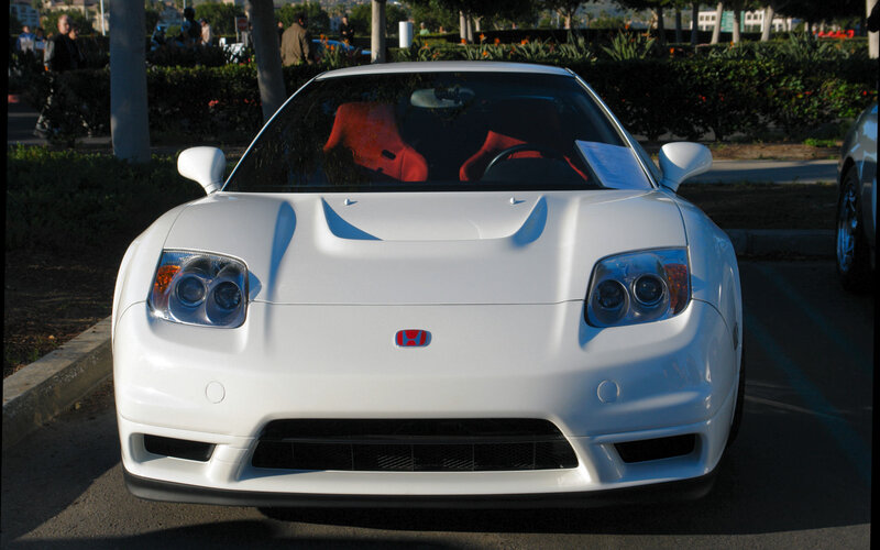 white honda nsx sports car