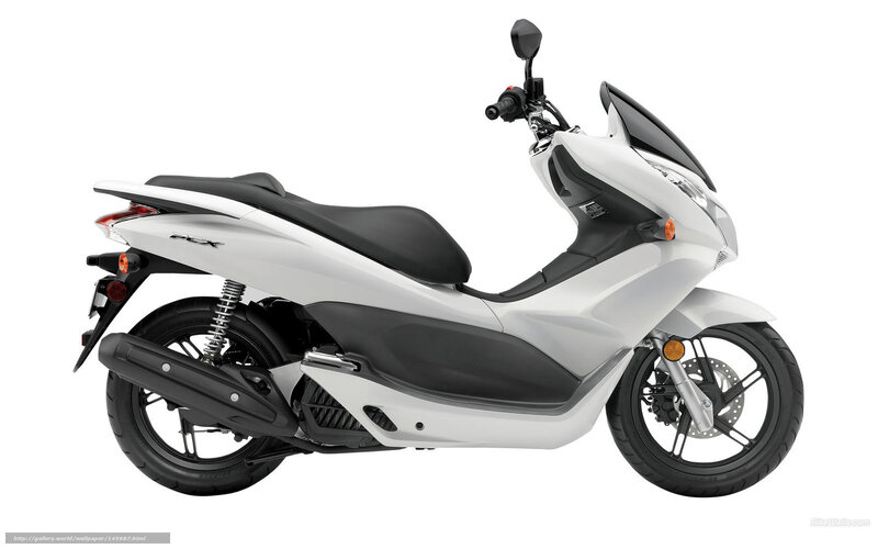 White Honda PCX scooter