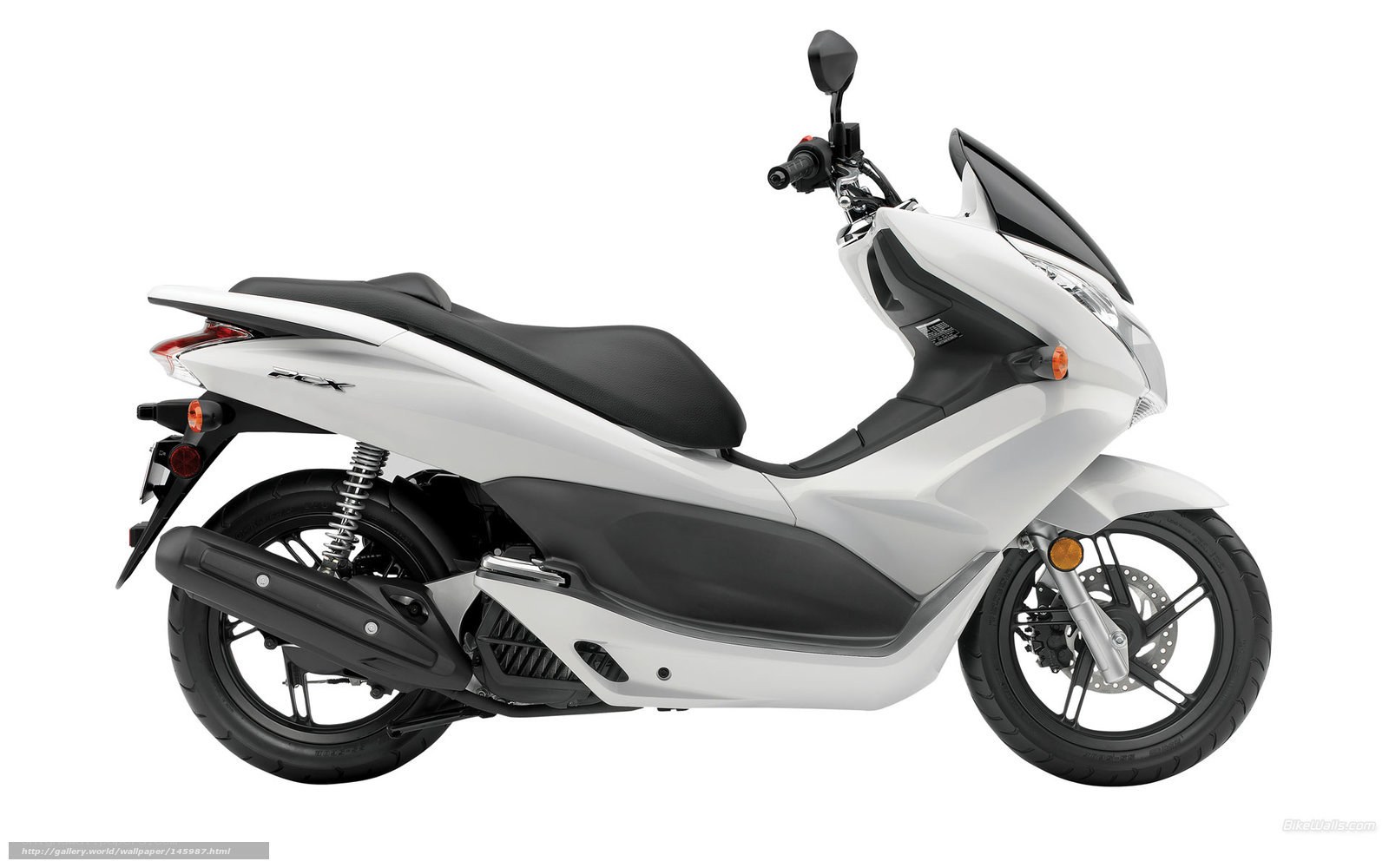 White Honda PCX scooter