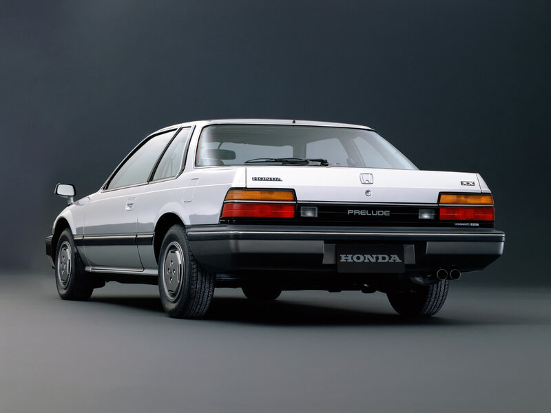 White Honda Prelude — Gray