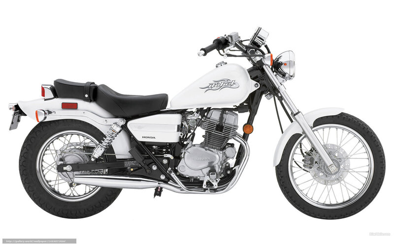 White Honda Rebel motorcycle