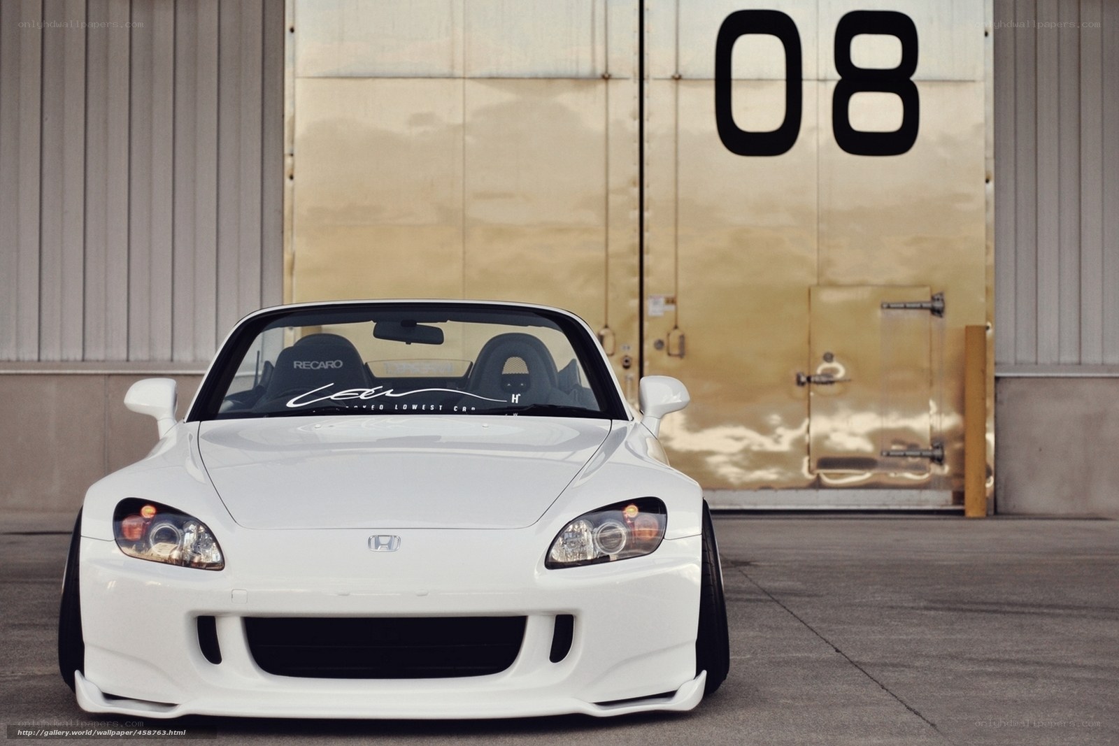 white honda s2000 car