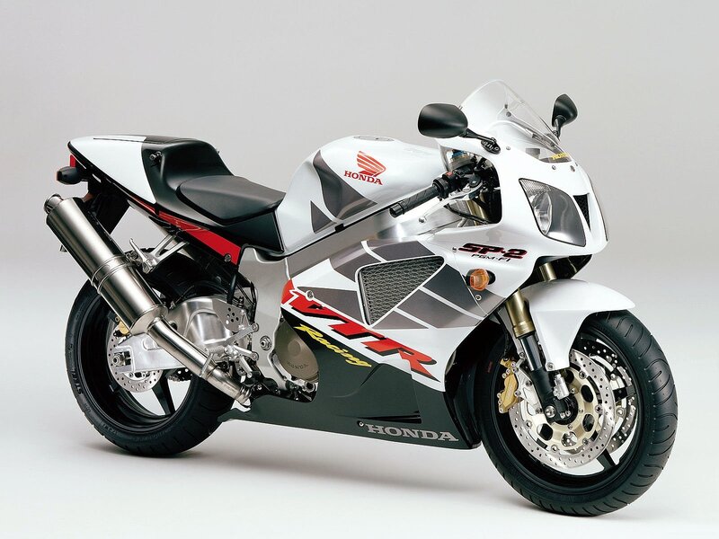White Honda Sport Motorcycle — Neutral