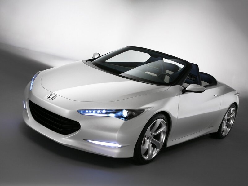 White Honda sports car