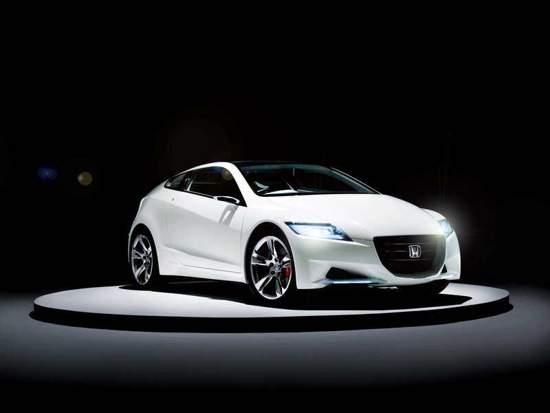 White Honda Sports Car — Dramatic, Photograph