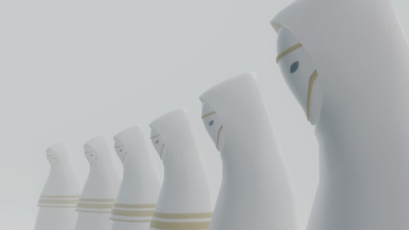White Hooded Figures