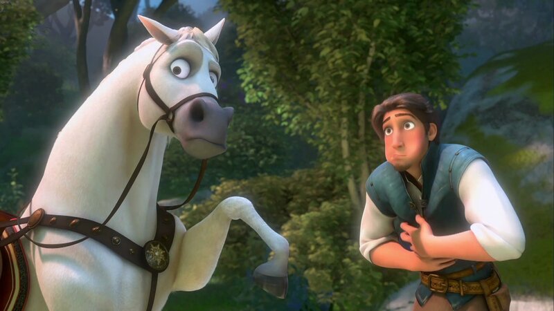 White Horse and Man — Green