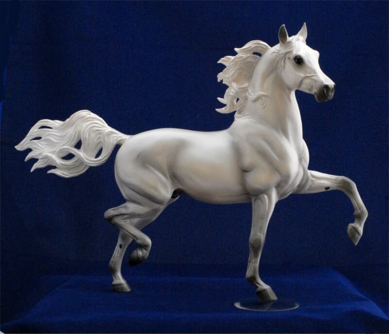 White Horse Figurine — Dramatic