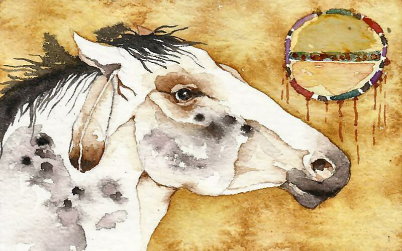 White Horse Head — Brown