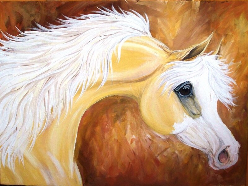 White Horse Head — Yellow