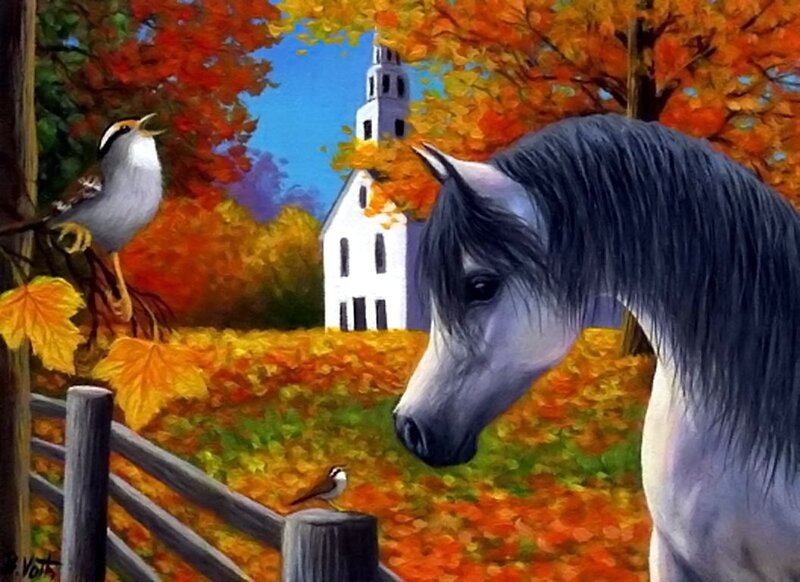 White Horse in Autumn