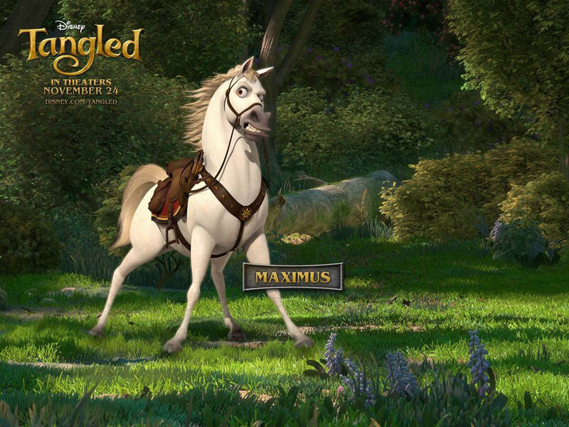 White Horse in Forest — Green, Serene