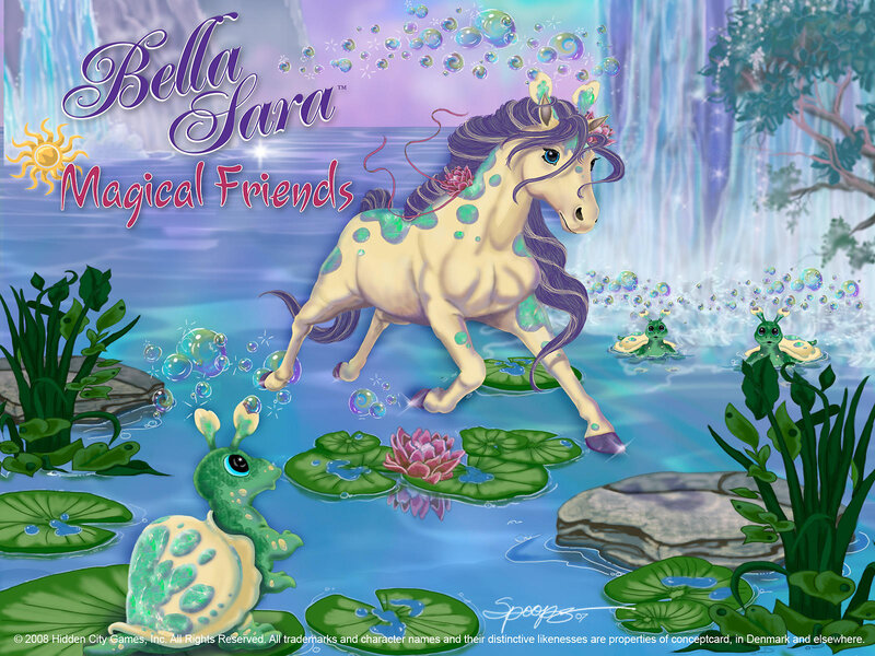 White Horse in Pond — Blue