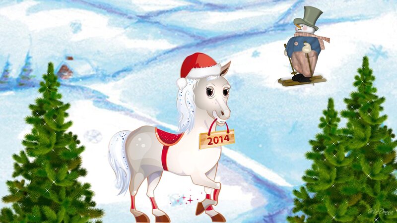 White Horse in Winter