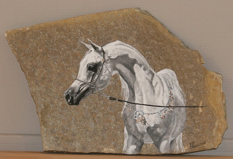 White Horse Portrait — Gray