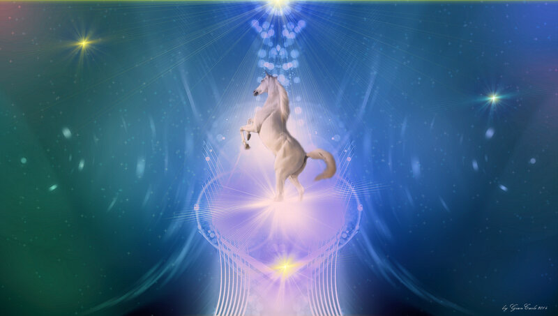 White Horse Rearing — Blue, Ethereal