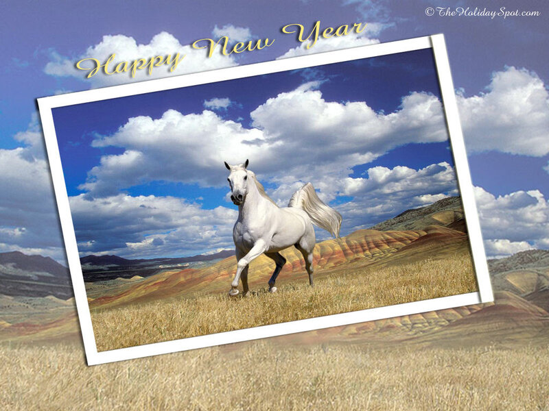 White Horse Running — Blue, Dramatic