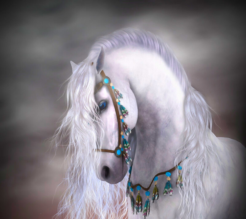 White Horse with Adornments