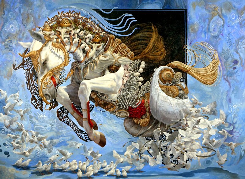 White Horse with Mechanical Parts