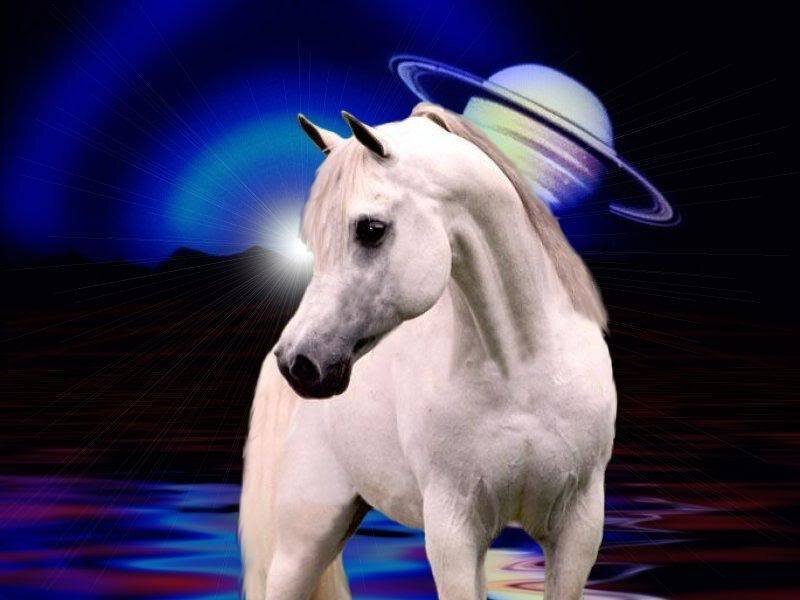 White Horse with Planet