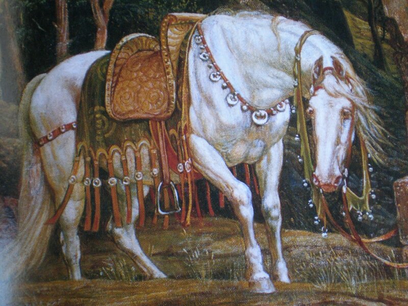 White Horse with Saddle