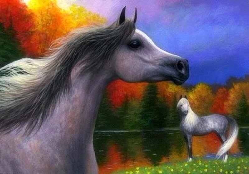 White Horses in Autumn