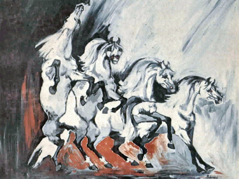 White Horses Running — Dramatic