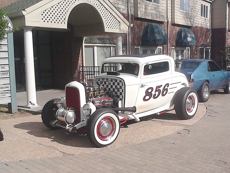 White Hot Rod Car — Calm, Afternoon