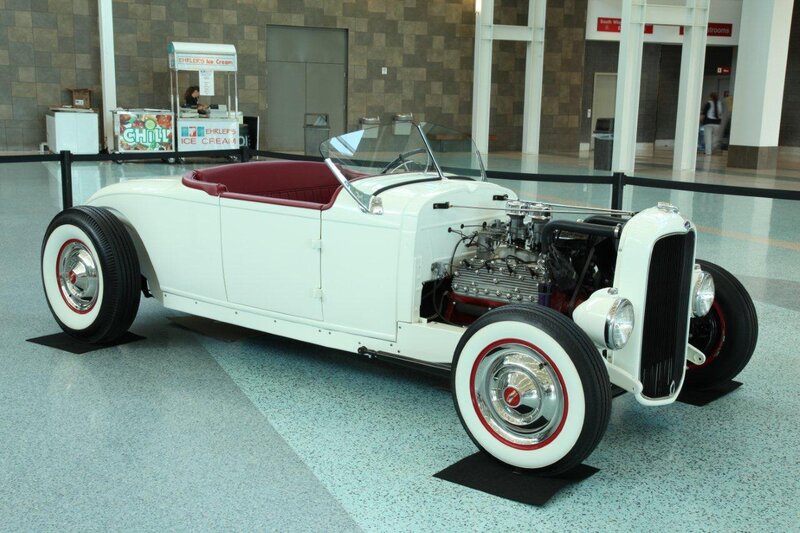 White Hot Rod Car — Calm, Photograph