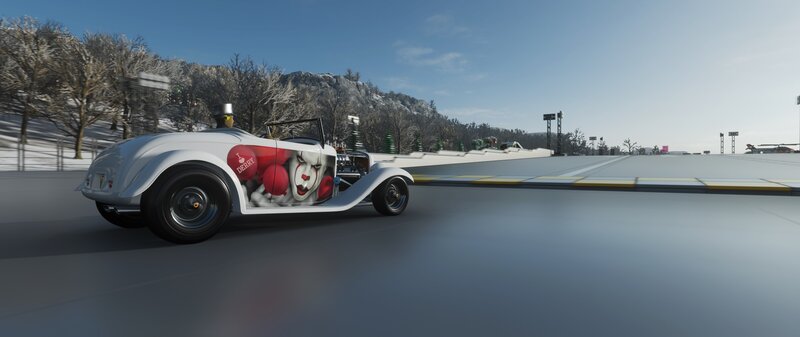 White Hot Rod Car — Cold