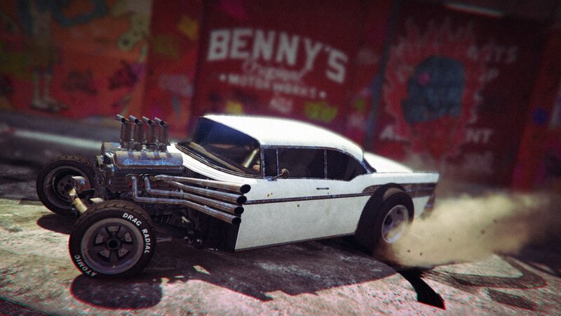 White Hot Rod Car — Dramatic, 3d Render