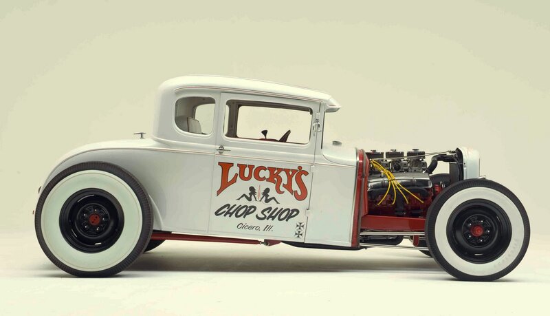 White Hot Rod Car — Neutral, Photograph