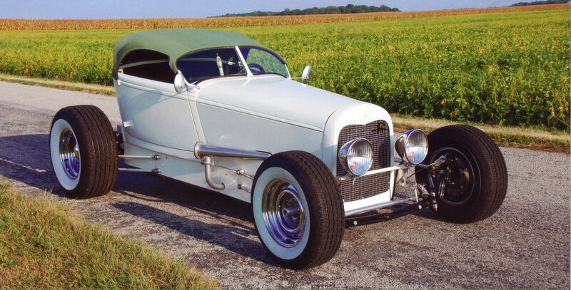 White Hot Rod Car — Serene