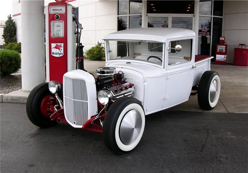 White Hot Rod Truck