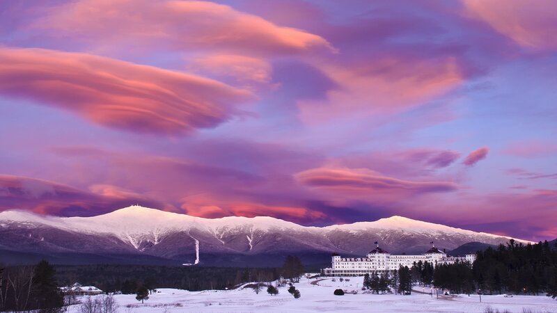White Hotel in Snow